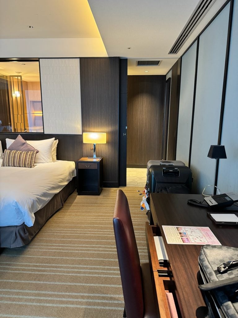 Desk area and door view in Modern Superior Double Room at Hotel Allamanda Aoyama