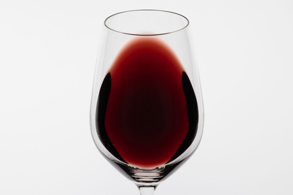 Australian Cabernet Sauvignon in glass showing deep ruby colour
