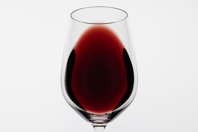 Australian Cabernet Sauvignon in glass showing deep ruby colour