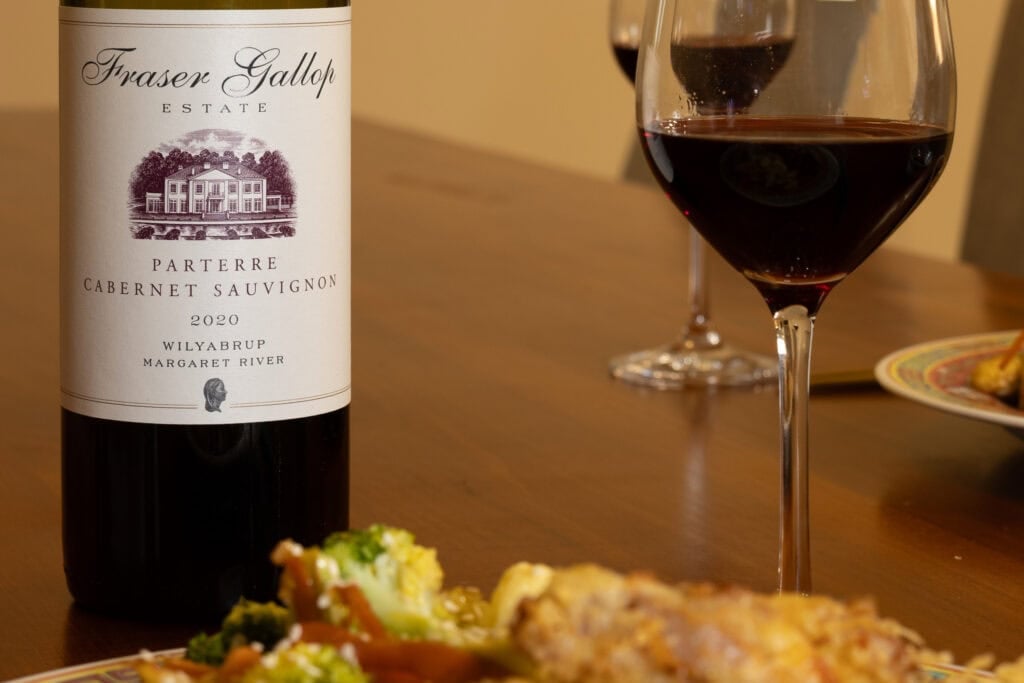 Fraser Gallop Estate Parterre Cabernet Sauvignon 2020 paired with duck and stir-fried vegetables