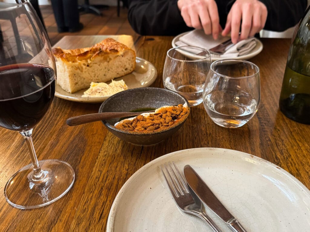 House-made sourdough with cultured butter served at Topiary