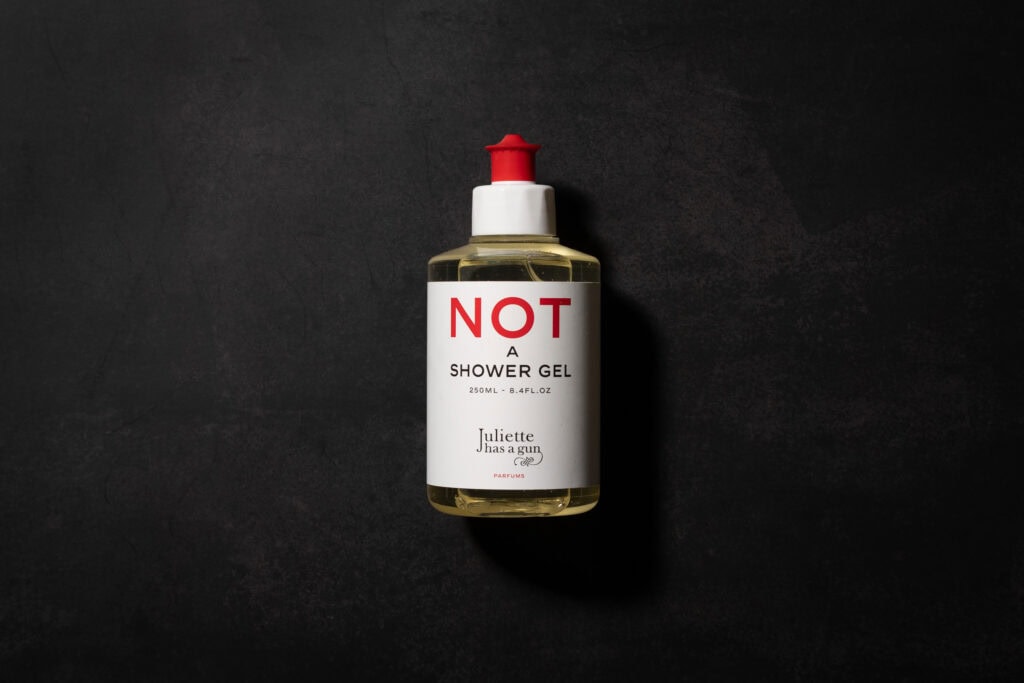 Juliette Has A Gun Not A Shower Gel 250ml bottle on a dark background